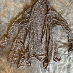 Elegant Heather Gray Women's Cardigan